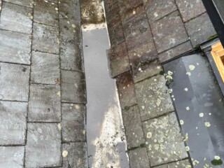 Clearing up the debris to allow water flow